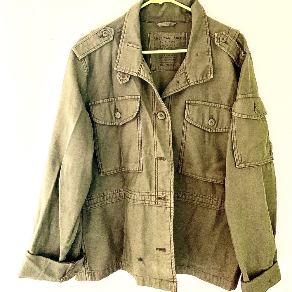 New! American Eagle Military Jacket